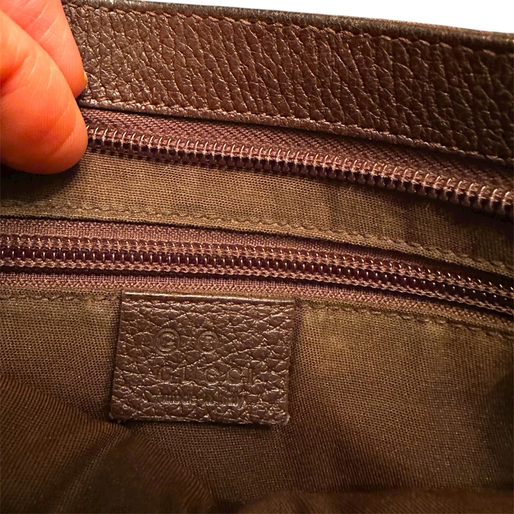 Gucci GG Nylon Crossbody Messenger Bag- Chocolate Brown - Picture 5 of 6